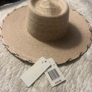 L*Space Tan Wide-Brimmed Hat with Classic Design